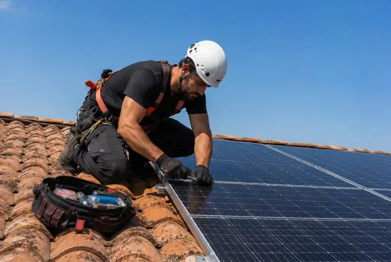 Maintenance et monitoring de panneaux solaires au Coudray-Macouard
