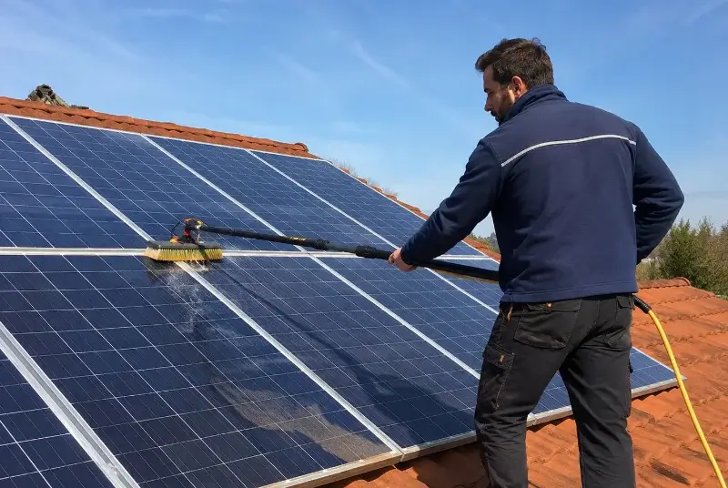 Nettoyage et entretien de panneaux solaires au Coudray-Macouard